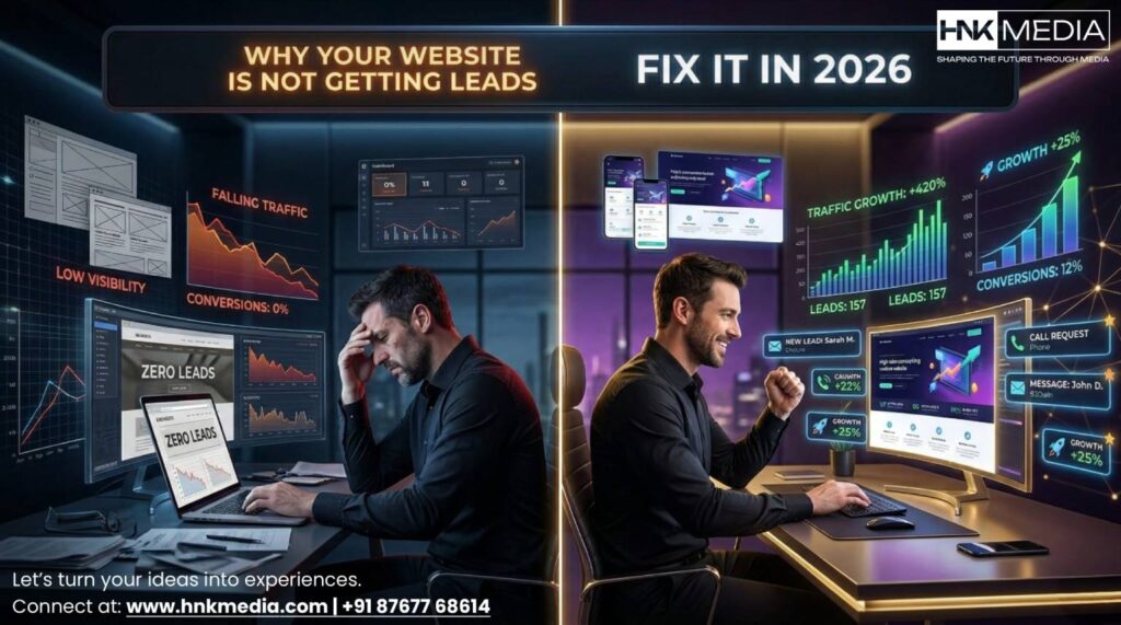 Why Your Website Is Not Getting Leads | Fix It in 2026 | HNK Media