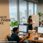 Creative digital marketing agency team working on branding, UI UX, and campaigns in Mumbai office